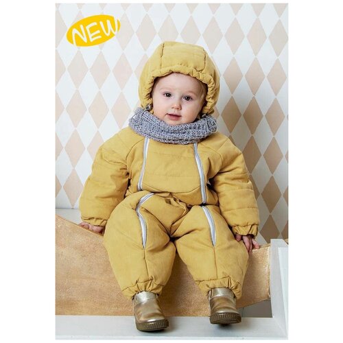 фото Комбинезон сонный гномик размер 80, горчичный