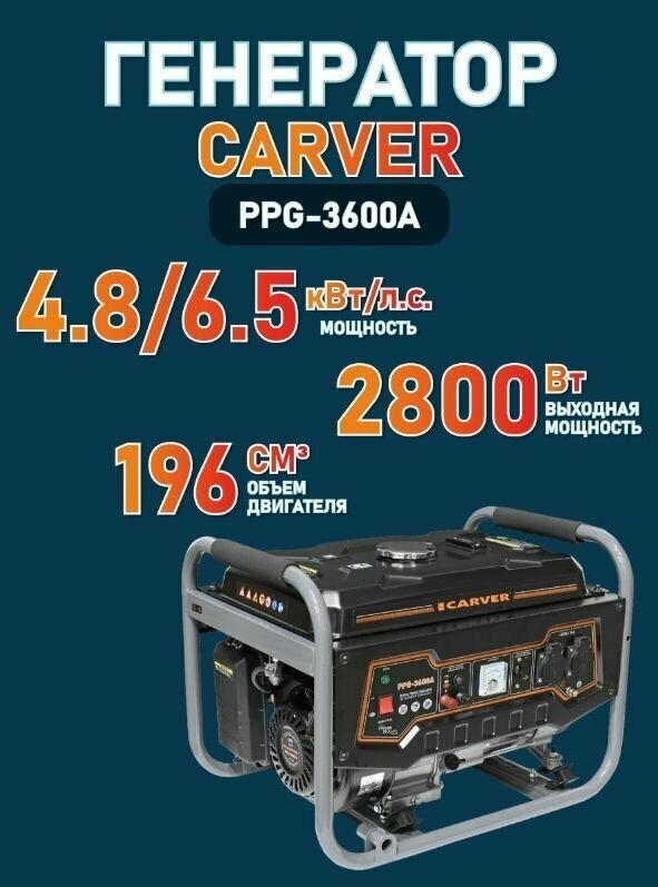 Генераторы Smart365 Генератор PPG-3600A CARVER, 01.020.00011