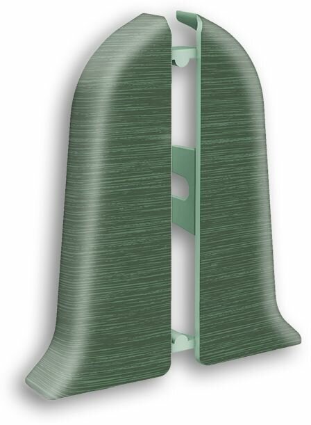 Торцевые заглушки (пара) для плинтуса 55мм "Идеал Классик" (1 пара во флоупак), 027 Зеленый