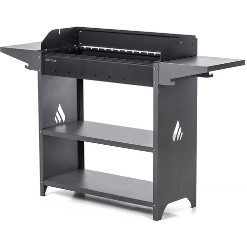 мангал gratar family standart grill 133 2х39 4х89 5 см сталь 2 мм черный Мангал Gratar Professional Standart Grill, 158.2х39.4х104.1 см, сталь, 3 мм, черный