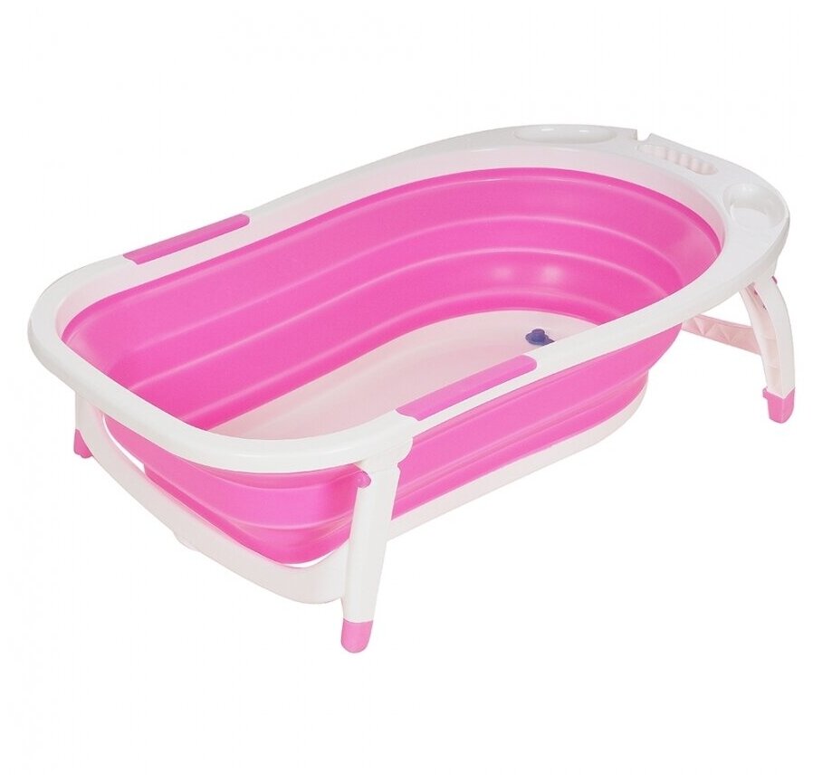 Ванночка детская Pituso для купания младенца (ребенка) складная 85 см розовая