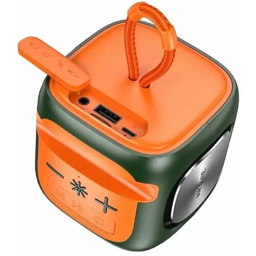 Колонка Блютуз 1200mAh темно-зеленая Interest sports Colorful LED BT Borofone BR29 149000₽