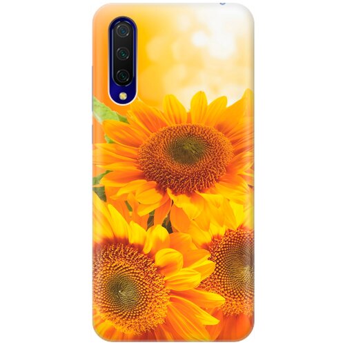 фото Re:pa накладка transparent для xiaomi mi 9 lite / cc9 с принтом "три подсолнуха"