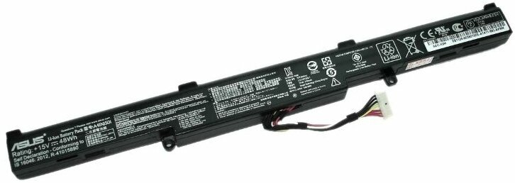 Аккумулятор для ноутбука Asus ROG GL752VW, GL752V, N552VW, N552V, (A41N1501), 48Wh, 15V, черный