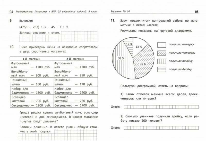 Математика. Готовимся к Всероссийской проверочной работе. 25 вариантов заданий. 5 класс - фото №9