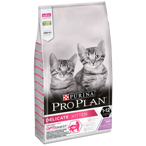 корм сухой pro plan для котят с чувствительным пищеварением от 6 недель Сухой корм Purina Pro Plan Delicate для котят с чувствительным пищеварением с индейкой - 1,5 кг + 400 г в подарок