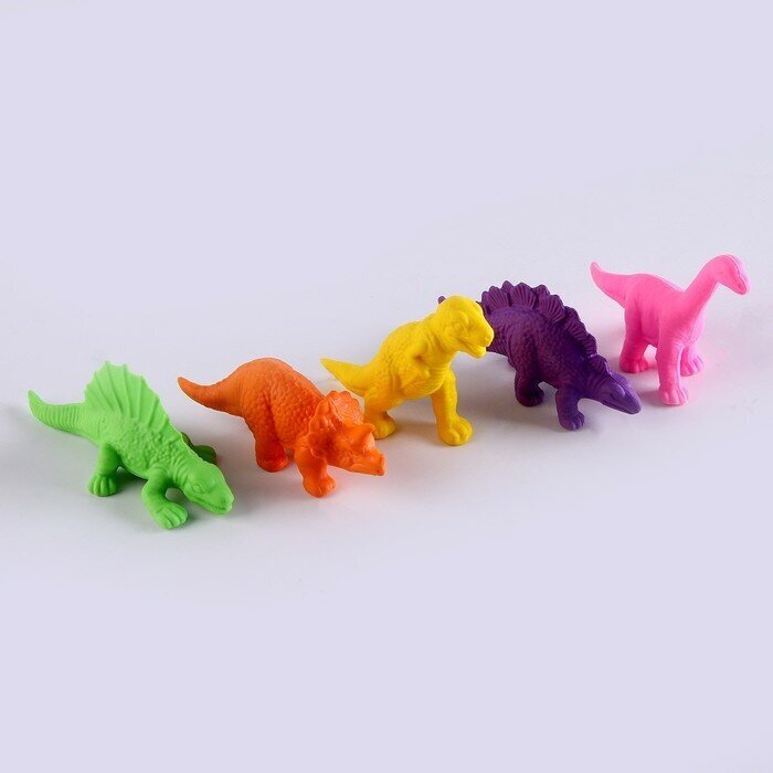 Игрушки «Динозаврики» набор 5 шт, в пакете