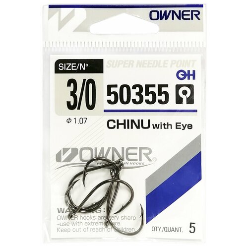 OWNER Крючок OWNER 50355 BC CHINU (Размер # 3/0; 5шт )