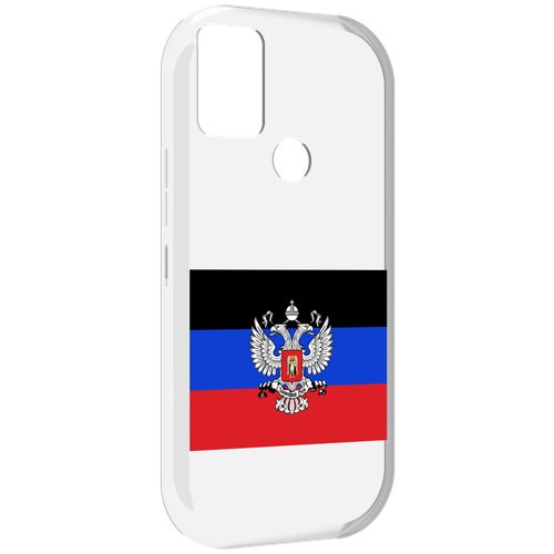 Чехол MyPads герб флаг ДНР-1 для UMIDIGI A9 задняя-панель-накладка-бампер