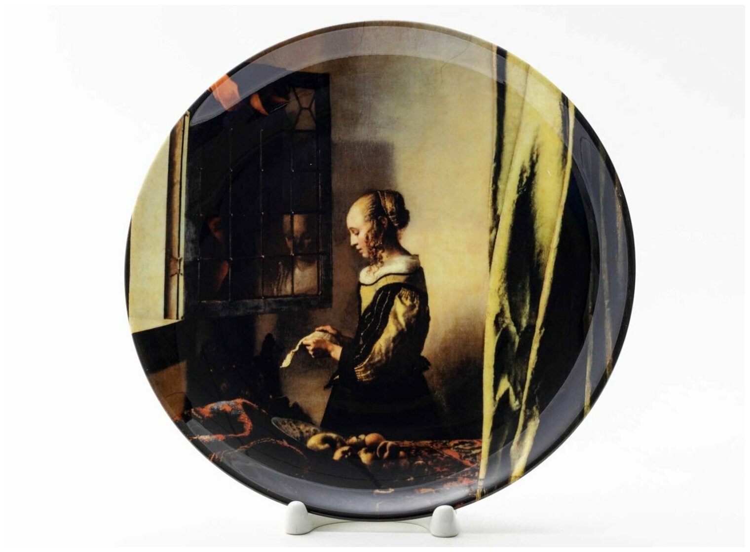 Декоративная тарелка Ян Вермеер Девушка, читающая письмо у открытого окна
