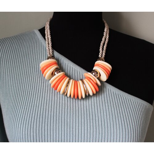 фото Колье fashion jewerly stones orange 50 см