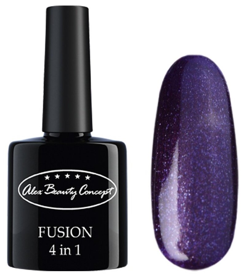 Alex Beauty Concept Гель-лак FUSION 4 IN 1 GEL, 7.5 мл, цвет фиолетово-синий с блесткми 70033