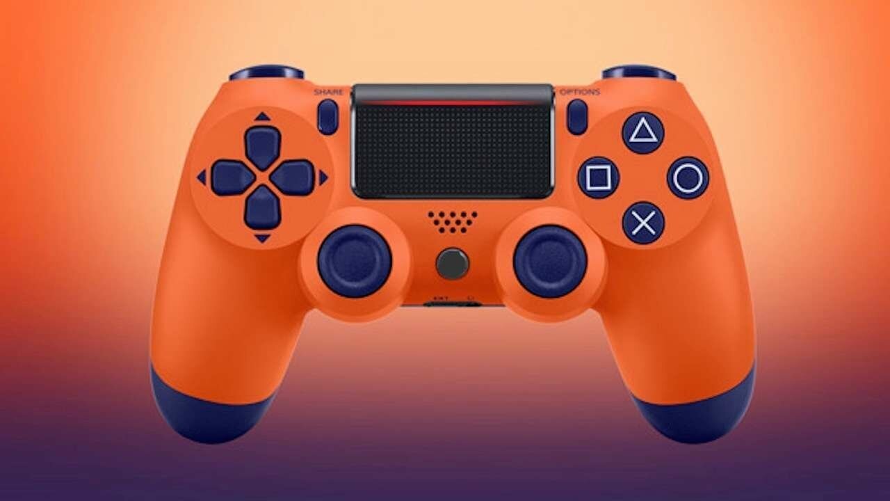 Беспроводной геймпад для PlayStation 4. оранжевый