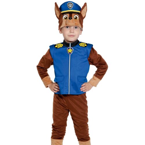 фото Карнавальный костюм карнавалофф "гончик-чейз" детский, размер s, серия "щенячий патруль".