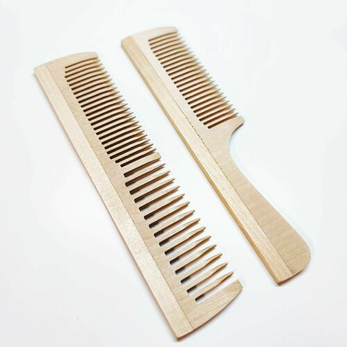 Деревянная расческа-гребень комплект - 2 штуки 208₽