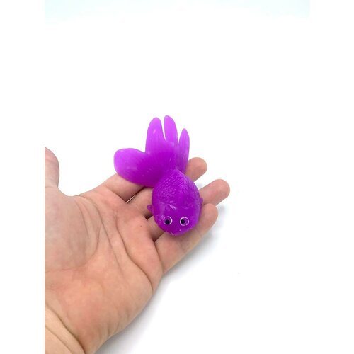фото Животные-тянучки антистресс рыбка фиолетовая из термопластичной резины flame