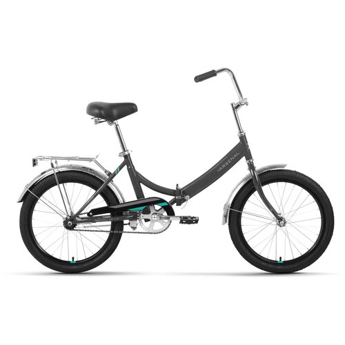 Велосипед 20 FORWARD ARSENAL 1.0 (1-ск.) 2022 темный/серый/бирюзовый велосипед forward arsenal 20 1 0 2022 рост 14 темно серый бирюзовый rbk22fw20526