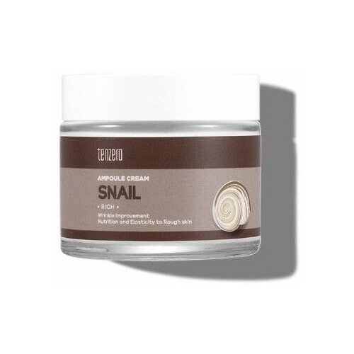 Tenzero Ампульный крем с муцином королевской улитки Tenzero Rich Snail Ampoule Cream 70g лицо улитки коллагеновый крем отбеливающая сыворотка для лица против морщин