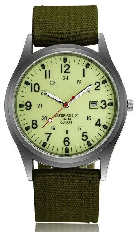 Наручные часы Кварцевые мужские тактические часы в армейском стиле WARSTOCK, зеленый