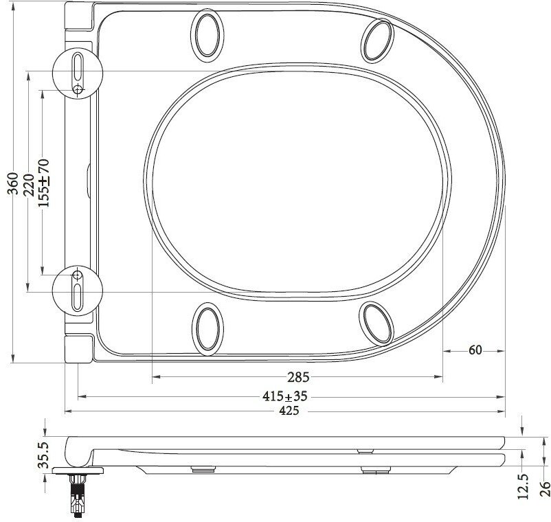 Унитаз подвесной BelBagno Tre BB8001CHR/SC - фотография № 11