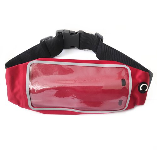 Спортивная сумка для смартфона на пояс красного цвета спортивная сумка на пояс ss01 розовый