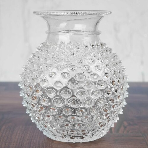 Ваза Round Clear Vase Hobnail
