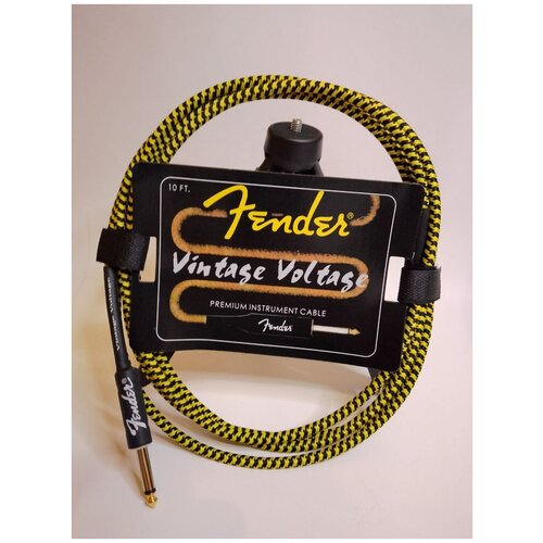 Кабель гитарный, Fender Vintage Voltage 3м , желто-черный
