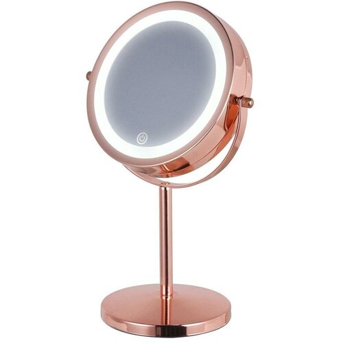 HASTEN Зеркало косметическое c x7 увеличением и LED подсветкой - HAS1820 BLACK цвет - черный матовый 3861₽