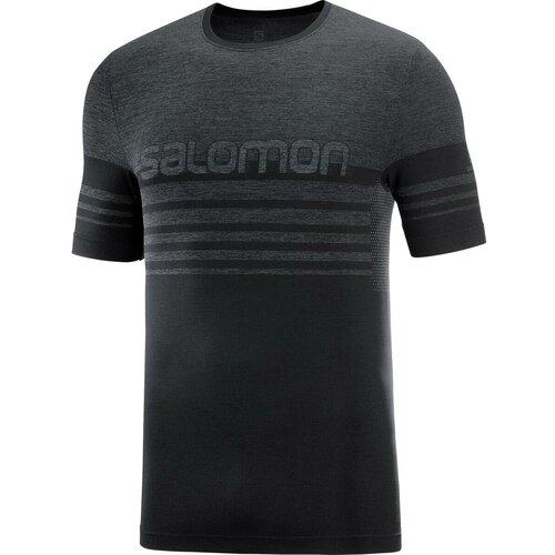 фото Футболка salomon essential seamless, размер l, черный