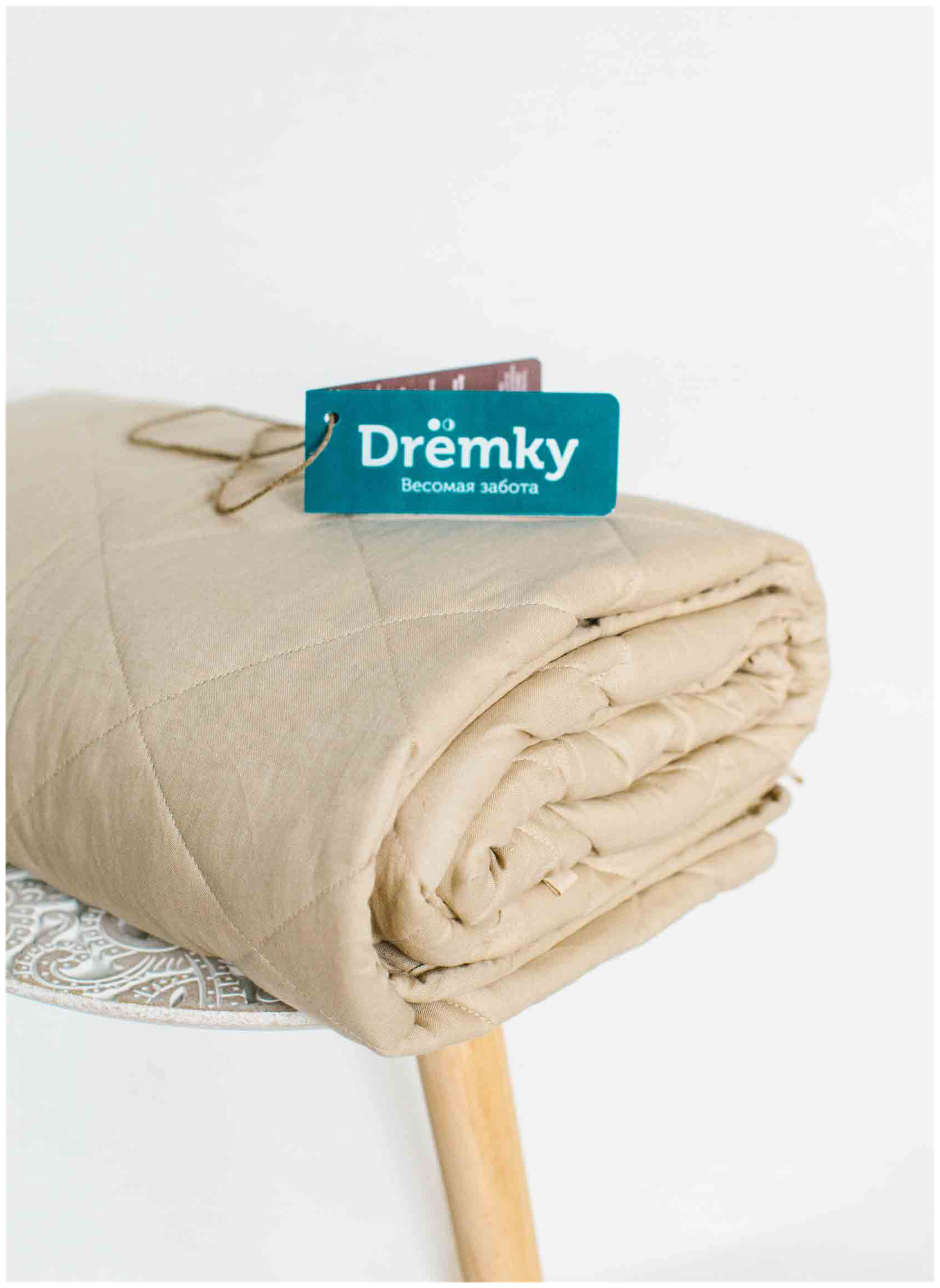 Тяжёлое одеяло Дрёмки евро 200х220, вес 18 кг, натуральный лён и стеклянные гранулы - утяжеленное гравитационное одеяло для улучшения сна 2-спальное - фотография № 5