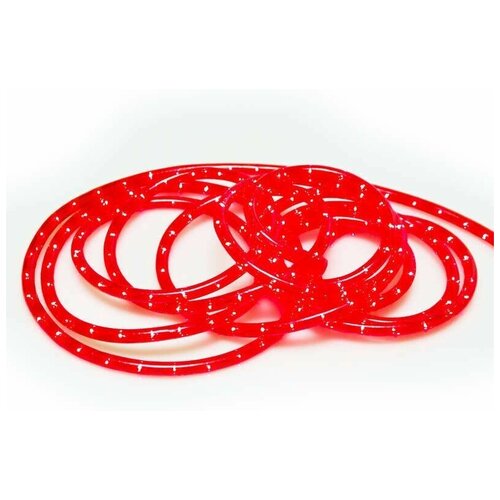 Шнур светодиодный SHLights Дюралайт LDRP3W06-R, красный свет, 6 м