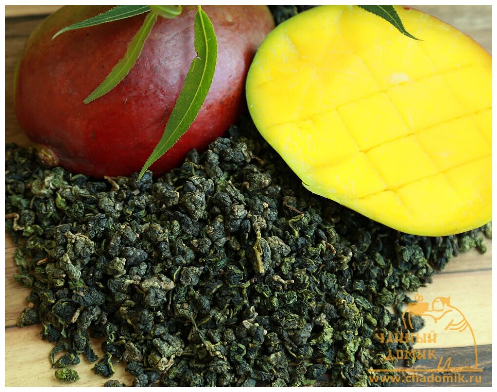 Чай манговый улун с кусочками манго. Китайский зеленый чай с манго. Манго Оолонг ( фруктовый чай ), 200г
