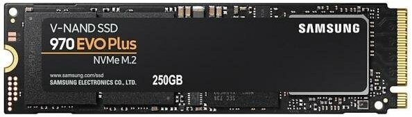 Твердотельный накопитель SSD M.2 250 Gb Samsung 970 EVO Plus Series Read 3500Mb/s Write 2300Mb/s 3D NAND TLC (MZ-V7S250BW)