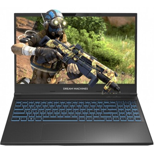 Ноутбук Dream Machines RG3060-15KZ51 Intel Core i7-12700H 32Gb 1Tb M2 SSD Nvme 156 FHD AG WVA 144Hz 1920x1080 Nvidia RTX 3060 6Gb WiFi6 BT No OS 22Kg Black RG45 Miin DP HDMI 13913100₽