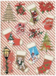 Рисовая бумага для декупажа Craft Premier "Счастливого Рождества", формат А4