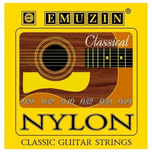 EMUZIN 6С311 NYLON /1-3 -мононить,4-6 -обмотка латунь/ /.028 .049/ струны для семиструнной гитары emuzin ромалэ 7ром