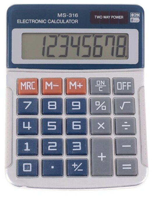 Калькулятор настольный 8 - разрядный MS - 316 двойное питание