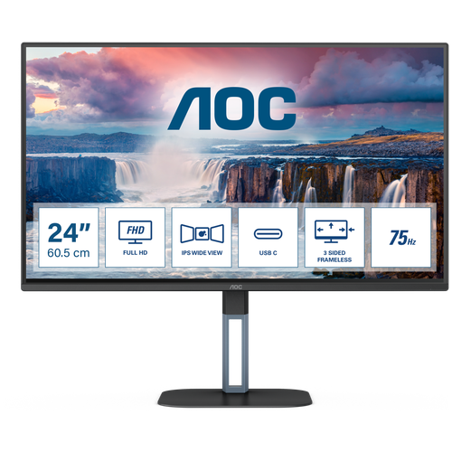 Монитор LCD 238 169 1920х1080FHD IPS nonGLARE 75 Hz 300 cdm2 H178V178 10001 20М1 167M 1ms HDMI USB-C USB-Hub Tilt Speakers 2758200₽