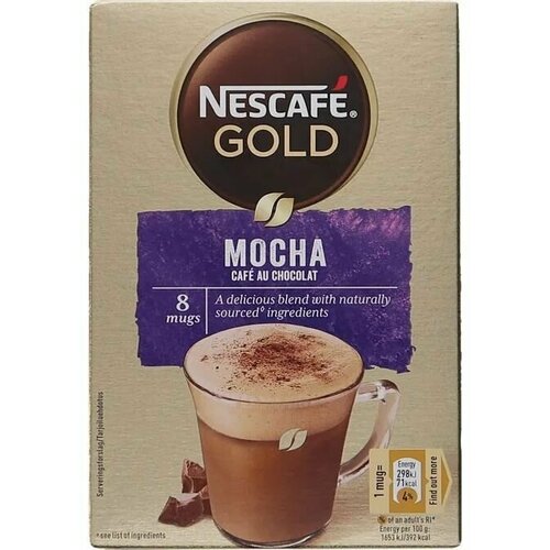 Кофейны напиток Nescafe Mocha Cafe Au Chocolat (8 шт. по 18 г) 144 г (из Финляндии)