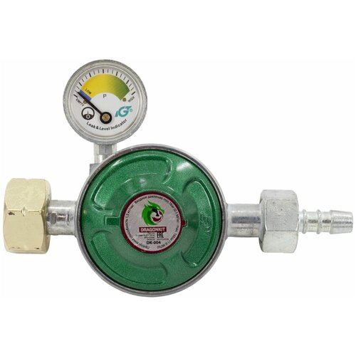 DRAGONKIT Регулятор давления газа DK-004 c пред. клапаном, кнопкой и манометром 00-00002765