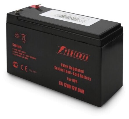 Батарея POWERMAN Battery CA1290 напряжение 12В емкость 9Ачмакс ток разряда 135А макс ток заряда 27А свинцово-кислотная типа AGM тип клемм F2 Д/Ш/В 151/65/94 251 кг - Battery POWERMAN Battery CA1290 voltage 12V capacity 9Ah max discharge c