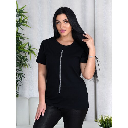 фото Футболка lovetex.store, размер 48, черный