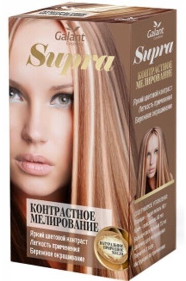Средство для осветления волос Galant Cosmetic GALANT SUPRA Контрастное мелирование, с природным маслом