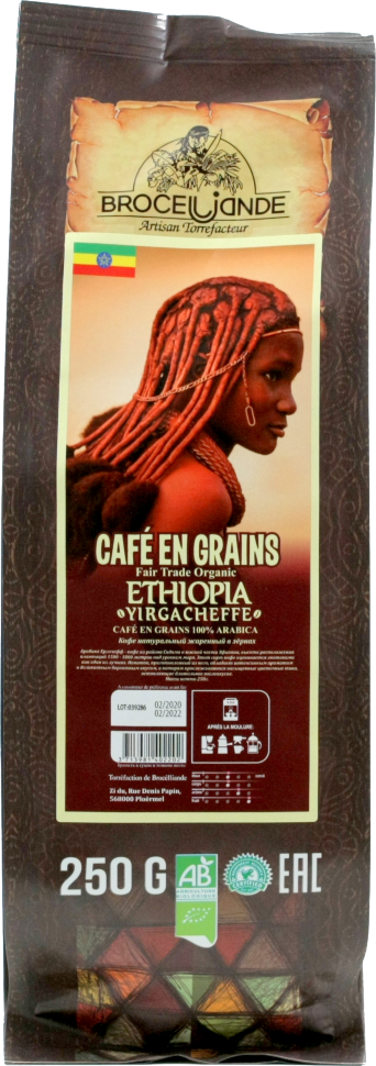 Кофе в зернах Broceliande Ethiopian Yergacheffe 250 гр