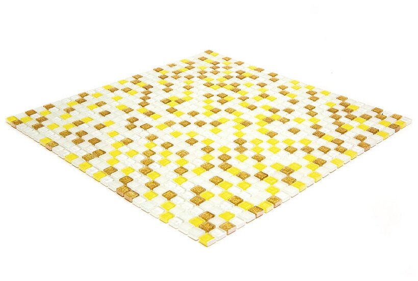 Мозаика Vidromar VSK-05 из глянцево-матового (микс) стекла размер 30х30 см чип 10x10 мм толщ. 4 мм площадь 0.09 м2 на сетке