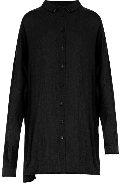 Рубашка  Damir Doma, нарядный стиль, полупрозрачная, размер s, черный