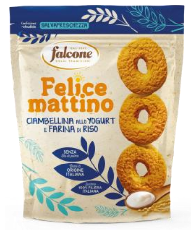 Колечки сдобные Falcone "Felice Mattino" с йогуртом, 500 г, Италия - фотография № 1