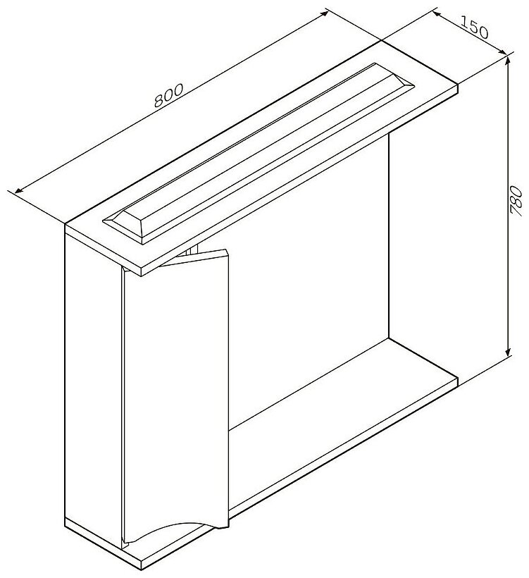 Зеркальный шкаф AM.PM Like левый, с подсветкой M80MPL0801WG - фотография № 9