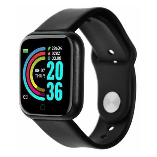 Смарт-часы W-02 13 пульсомер шагомер уровень кислорода в крови черные 150500₽