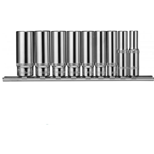 912709 Набор головок торцевых глубоких 1/2DR на держателе, внешний TORX®, E10-E24, 9 предметов. OMBRA